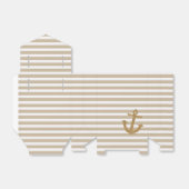 Gold Glitzer Nautical Anchor Geschenkschachtel (Ungefaltet)