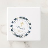 Gold Glitzer Navy Stripes Erste Heilige Kommune Geschenkanhänger (Beispiel)