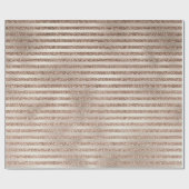 Gold Glitzer Ombre Stripes Geschenkpapier (Flach)