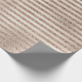 Gold Glitzer Ombre Stripes Geschenkpapier (Ecke)