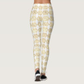 Gold Glitzer Overlap Diamond Muster Leggings (Rückseite)