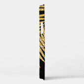 Gold Glitzer Palm Fronds Name Personalisiert Black Case-Mate iPhone Hülle (Rückseite / Rechts)