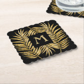 Gold Glitzer Palm Fronds Untersetzer (angewinkelt)