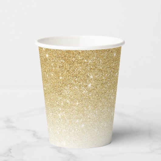 Gold Glitzer Paper Cups Pappbecher (Links)