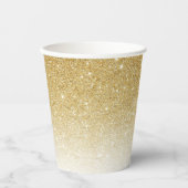 Gold Glitzer Paper Cups Pappbecher (Vorderseite)