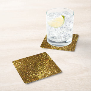 Gold Glitzer Paper Untersetzer