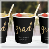 Gold Glitzer | Papiertasse aus schwarzem Abschluss Pappbecher