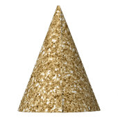 Gold-Glitzer Partyhütchen (Rückseite)