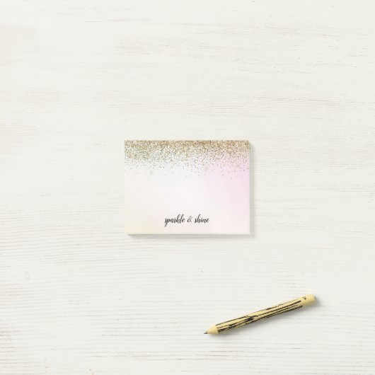 Gold Glitzer Pastel Gefärbte Krawatte Ombre Sparkl Post-it Klebezettel (Auf Schreibtisch)