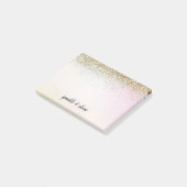 Gold Glitzer Pastel Gefärbte Krawatte Ombre Sparkl Post-it Klebezettel (angewinkelt)