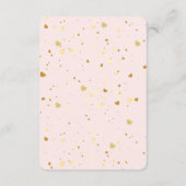 Gold Glitzer Pastel Hearts und Rainbow Baby Dusche Begleitkarte (Rückseite)