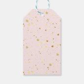 Gold Glitzer Pastel Hearts und Rainbow Baby Dusche Geschenkanhänger (Rückseite)