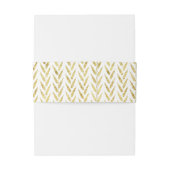 Gold Glitzer Pattern Stationery Bauchband Einladungsbanderole (Rückseitenbeispiel)