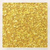 Gold Glitzer Pattern Untersetzer (Vorderseite)