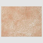 Gold Glitzer Peach Rose Leopard Print Seidenpapier (Vorderseite)