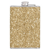 Gold Glitzer personalisiert Flachmann (Rückseite)