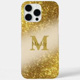 Gold Glitzer personalisiert iPhone/iPad Gehäuse iPhone 16 Pro Max Hülle