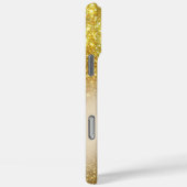 Gold Glitzer personalisiert iPhone/iPad Gehäuse Case-Mate iPhone Hülle (Rückseite / Rechts)