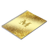 Gold Glitzer personalisiert iPhone/iPad Gehäuse Notizblock (Linke Seite)