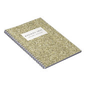 Gold Glitzer Personalisiert Journal-Notebook Notizblock (Rechte Seite)
