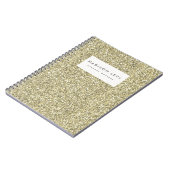 Gold Glitzer Personalisiert Journal-Notebook Notizblock (Linke Seite)