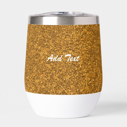 Gold-Glitzer Personalisierter Text hinzufügen (Vorderseite)