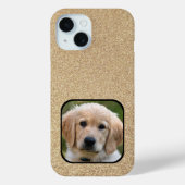 Gold Glitzer Pet Dog Foto Case-Mate iPhone Hülle (Rückseite)