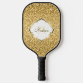 Gold Glitzer Pickleball Schläger (Vorderseite)