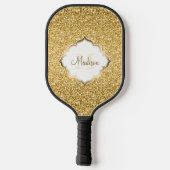 Gold Glitzer Pickleball Schläger (Rückseite)