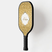 Gold Glitzer Pickleball Schläger (Links)