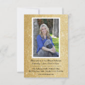 Gold Glitzer Pink Cheetah 3x5 Grad Ankündigung (Rückseite)