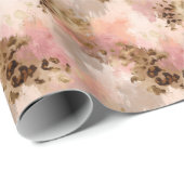 Gold Glitzer Pink Print Wrapping Paper Roll Geschenkpapier (Rolleneckpunkt)