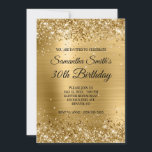 Gold Glitzer Pinselfolie Monogram 30. Geburtstag Einladung<br><div class="desc">Eine glamouröse mit Monogramm 30. Geburtstagseinladung für sie. Imitate glänzen goldfarbenen Glitzer mit Glitzern gegen ein koordinierendes Imitat brushed Metallfolienbild. Das extravagante Schwarz-Weiß-Kalligraphie-Monogramm in der Mitte kann individuell angepasst werden. Alle funkelnd und glänzenden Elemente in diesem modernen mädchenhaften Design sind digitale Grafiken. Imitate goldener Glitzer und Folie Stil.</div>