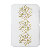 Gold Glitzer Poinsettia Christmas White Badematte (Vorderseite Vertikal)