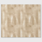 Gold Glitzer Polka Dot Spotty Wrapping Paper Geschenkpapier (Flach)