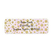Gold Glitzer Polka Dots Label (Vorne)