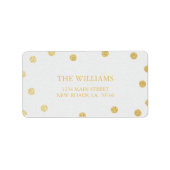 Gold-Glitzer-Postmarken Adressaufkleber (Vorne)