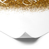 Gold Glitzer PRINCESS Kinderzimmer Wall Print Poster (Ecke)