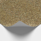 Gold Glitzer Print Metallic Packpapier (Ecke)