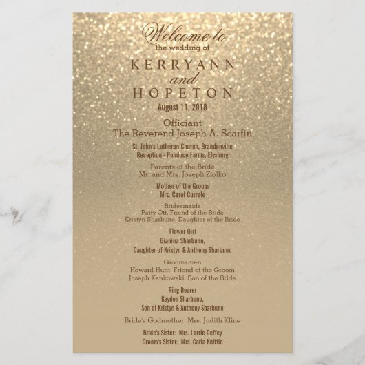 Gold Glitzer - Programm (Vorderseite)