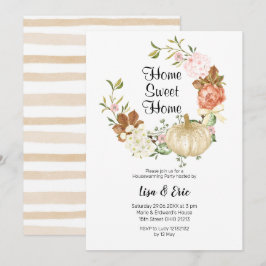 Gold Glitzer Pumpkin Housewarming Party laden Einladung