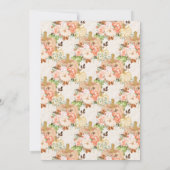 Gold Glitzer Pumpkins Wreath Fall Bridal Luncheon Einladung (Rückseite)