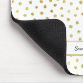 Gold-Glitzer-Punkte Mousepad (Ecke)