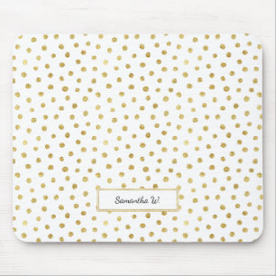 Gold-Glitzer-Punkte Mousepad
