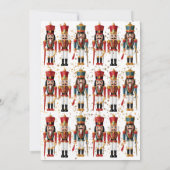 Gold Glitzer Red & Blue Nutcracker Baby Dusche Einladung (Rückseite)