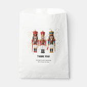 Gold Glitzer Red & Blue Nutcracker Baby Dusche Geschenktütchen (Vorderseite)