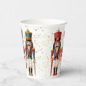 Gold Glitzer Red & Blue Nutcracker Baby Dusche Pappbecher (Rechts)
