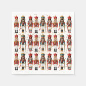 Gold Glitzer Red & Blue Nutcracker Baby Dusche Serviette (Vorderseite)