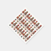 Gold Glitzer Red & Blue Nutcracker Baby Dusche Serviette (Ecke)