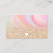 Gold Glitzer Regenbogenmarmor Ordnung danke Visitenkarte (Rückseite)